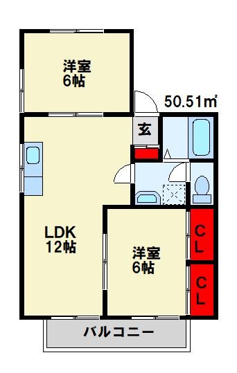 クラッセ永犬丸 間取り