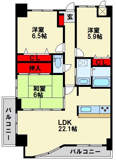 珪州館Ⅲ 間取り