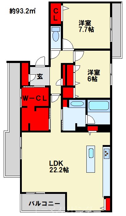 シャーメゾン西小倉駅前 間取り