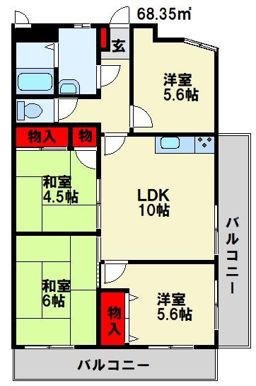 メゾンモンブラン則松 間取り