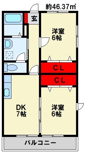 ソレイユ水巻 間取り