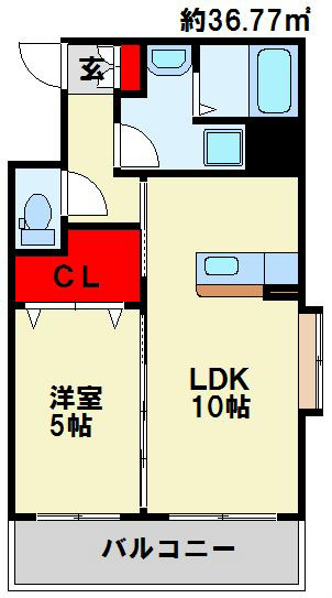 ラフィーネ金田 人気のカウンターキッチンタイプ角部屋です。