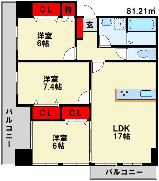 スカイタワー太賀 間取り