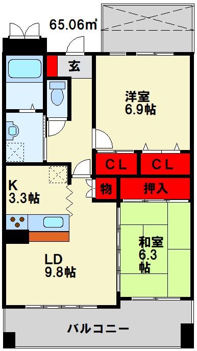 ハビテ通谷 間取り