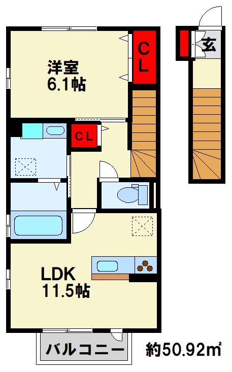 セジュールＫ　D棟 間取り