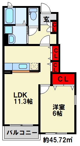 ウッド　クリーク　テラス　C 1LDK