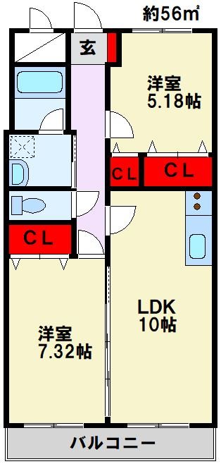 カントリー祇園 左右反転の可能性あり。現況優先します。