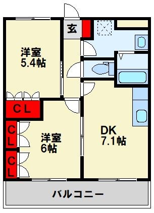 ルミナス・ヨシダ B棟  間取り