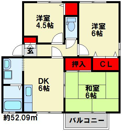 セジュール彩　A棟 間取り