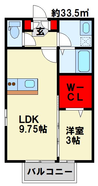 アミティエ安部山  ※実際は反転タイプです。