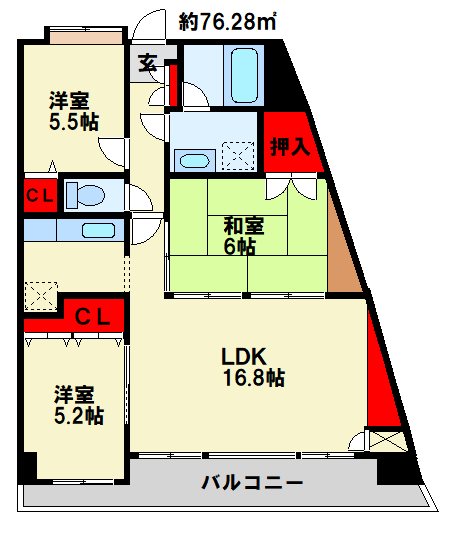 ニューガイア四季彩の丘　C棟 間取り