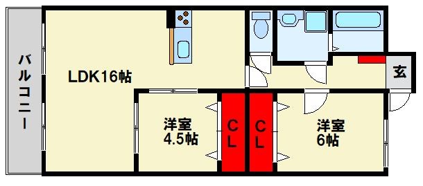 グラシアス B棟 間取り