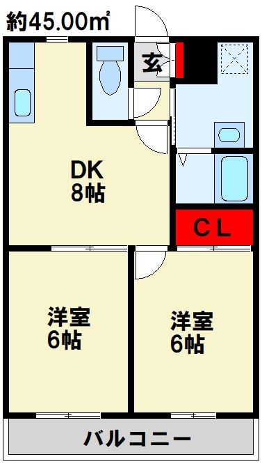 フォレストサイド本城東 間取り