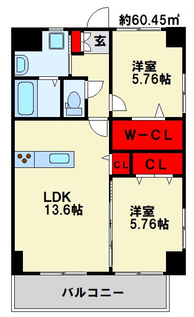 THE SQUARE Central Residence  間取り