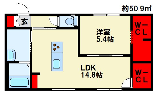 サンリヴァー吉志　 間取り
