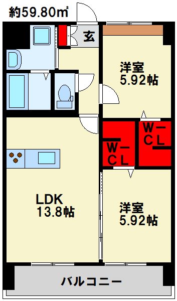 THE SQUARE Glory Residence 間取り