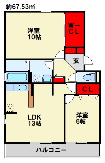 グレイス・イナミツⅡ  間取り