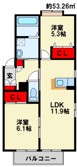 ヴィラ・サンロイヤル H棟 間取り