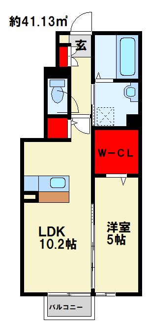 クラポンテMⅡ 間取り反転です。