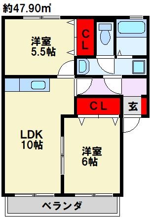 ウィルモア綺麗 A棟  間取り