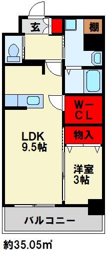 City Court 折尾 人気のカウンターキッチンとウォークインクローゼットです。