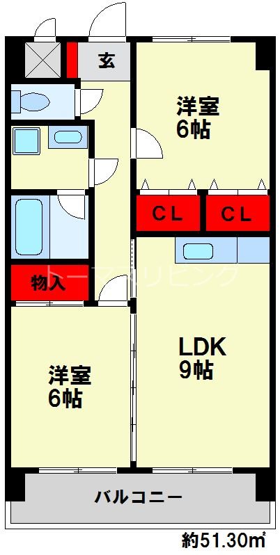 福岡県北九州市小倉北区木町２丁目 間取り