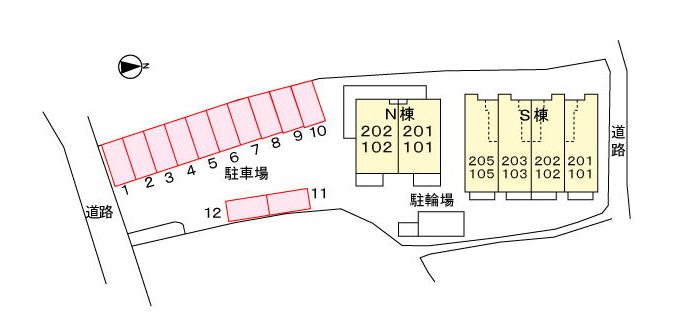 Clair S 駐車場配置図
