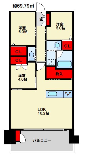 アーティックス門司ヘリテイジ 間取り