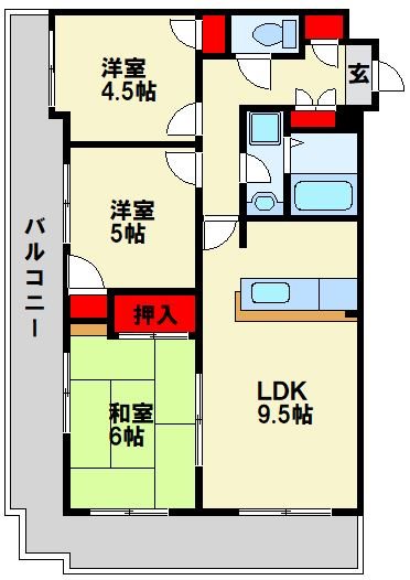 エルザサンリバー戸畑 間取り