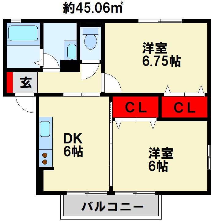 シャトン・アイ　A棟 間取り