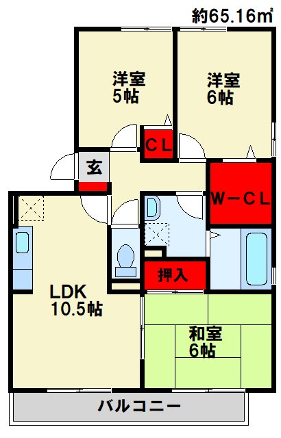 コンフォールⅡ番館 間取り