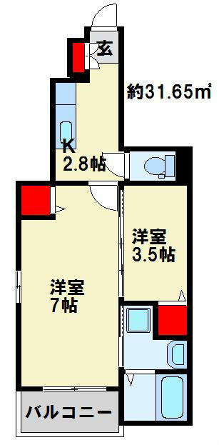 フェリスⅡ  収納が多いお部屋です。