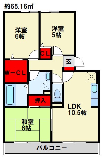コンフォールⅡ番館 間取り