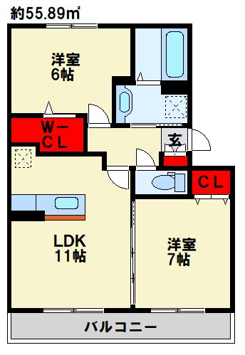 コンフォールⅢ番館 間取り