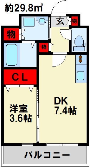 福岡県北九州市小倉北区竪町２丁目4-8 間取り図