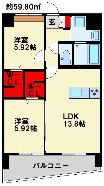 THE SQUARE Glory Residence 間取り