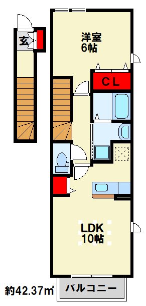 Sone Apartment　Ｂ棟 間取り