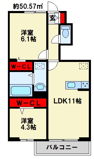 ファミールヴィラ　A棟  間取り