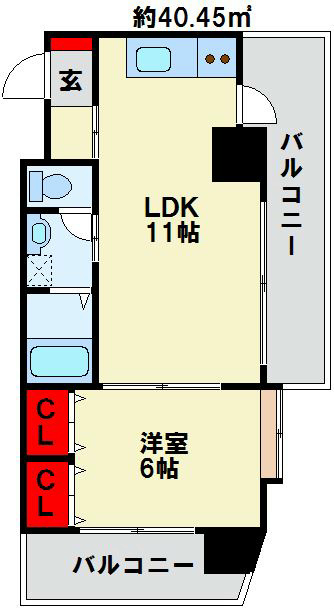 FARO戸畑駅前マンション  間取り図
