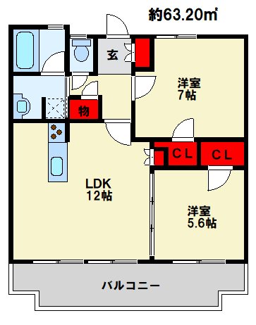 ポレスタータワー大手町リーモ  間取り