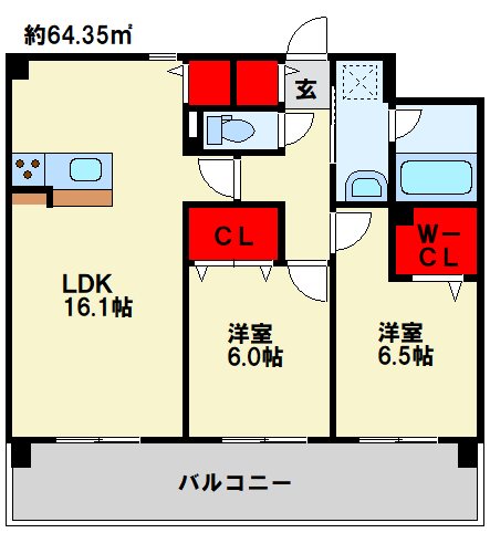 ニューガイアソラーレ下曽根  間取り