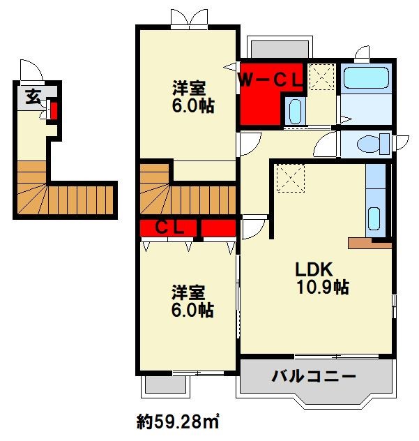 ペンサミエント　B棟  間取り