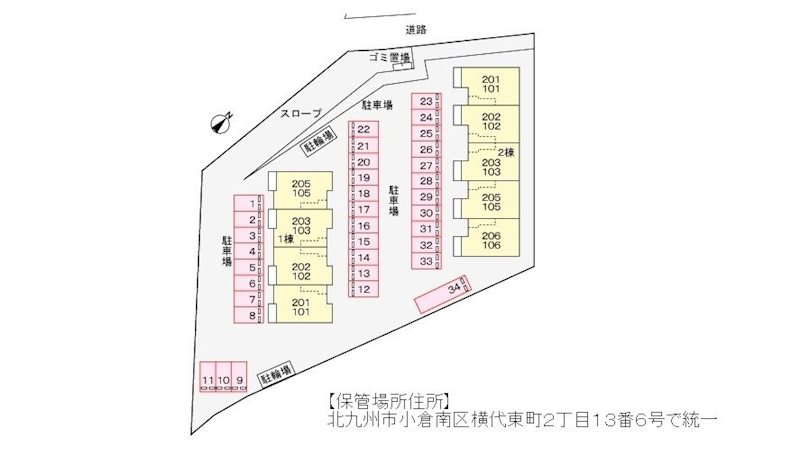 キーファー　ムルデⅠ 駐車場配置図