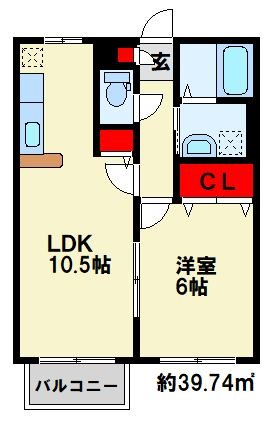 アムールスリーライト観音坂A棟 間取り