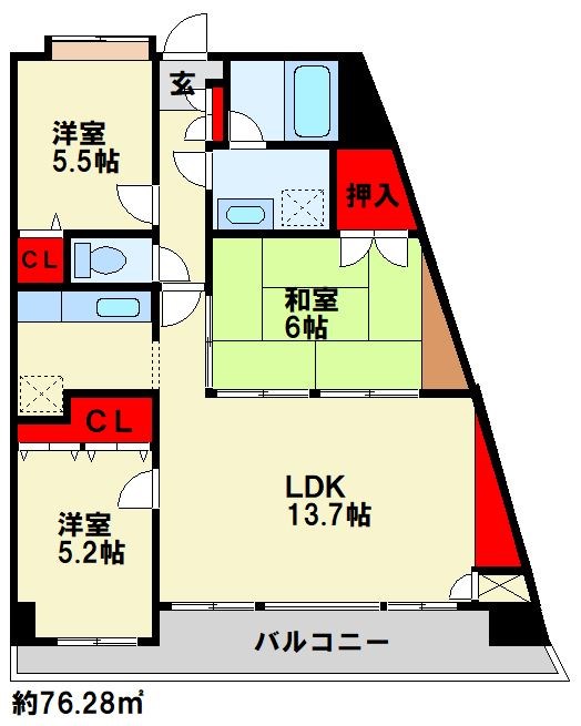 ニューガイア四季彩の丘　C棟 間取り