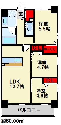 コンダクトレジデンスHIBIKINO 間取り