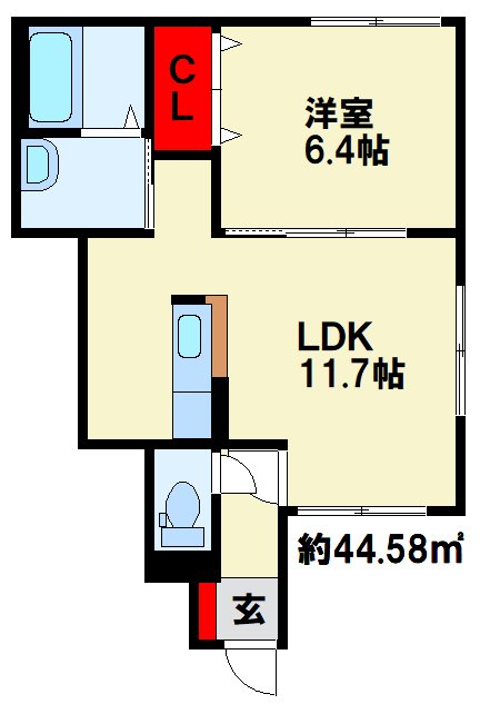 シャーメゾン輝 広い1LDKのお部屋で同棲にもおすすめです！
