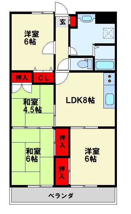 戸畑駅前スカイマンション 間取り