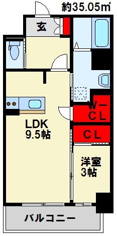 City Court 折尾 人気のカウンターキッチンとウォークインクローゼットです。