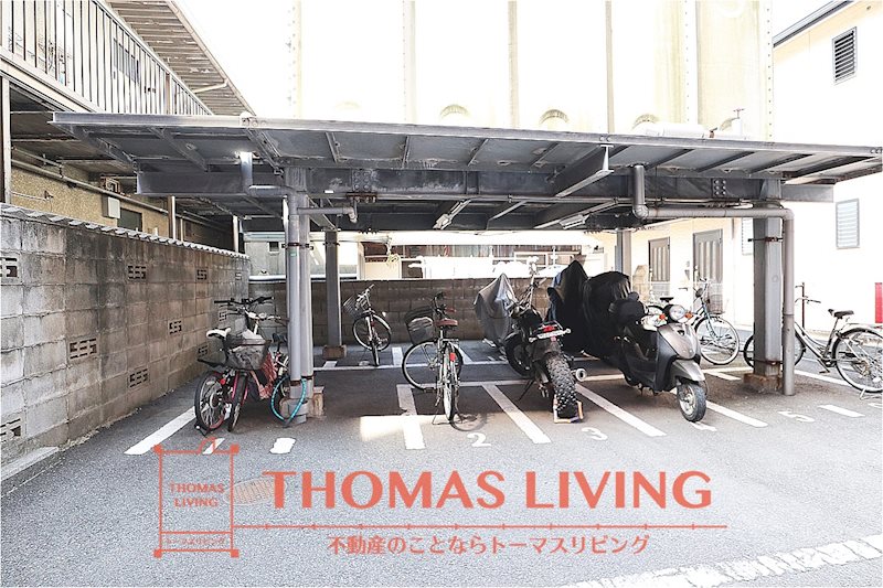福岡県北九州市戸畑区銀座１丁目 駐輪場。